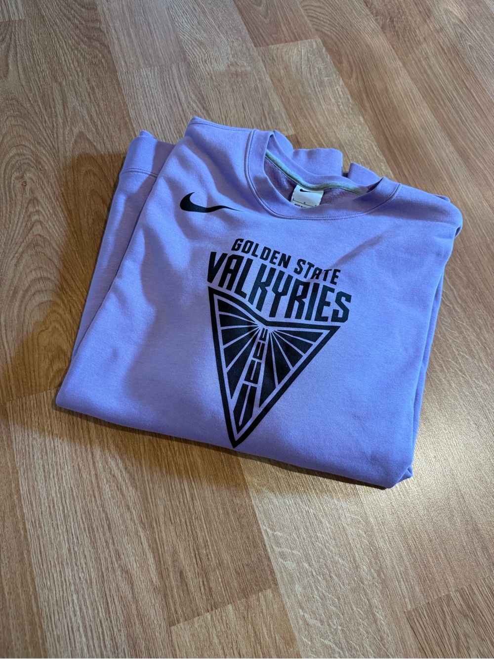 Nike Lavender Crewneck Sweatshirt with Black Swoosh